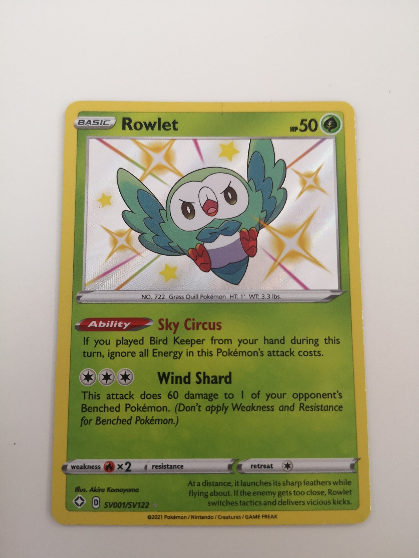 Pokemon Rowlet SV001/SV122