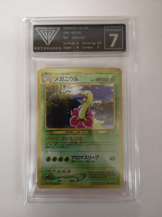 Pokemon Meganium No.154 Japanese Get Graded 7