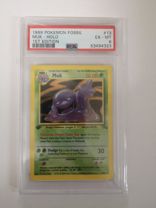 Pokemon 1st Edition Muk Holo PSA 6
