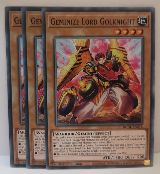 Yu-Gi-Oh! Geminize Lord Golknight Playset BODE-EN032