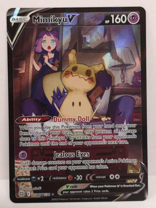 Pokemon Mimikyu V Character Rare TG16/TG30