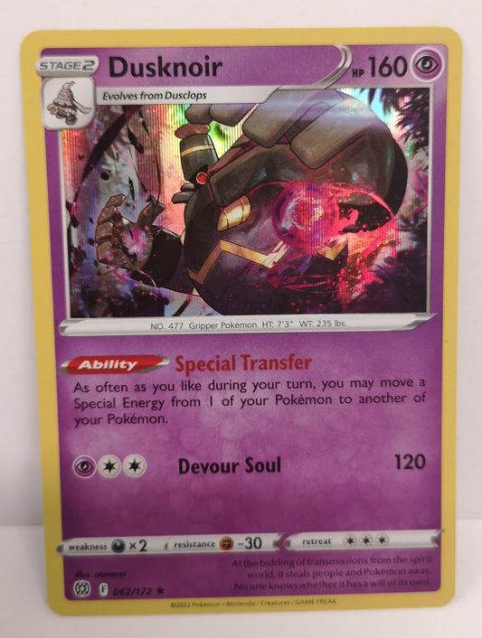 Pokemon Dusknoir Holo 062/172