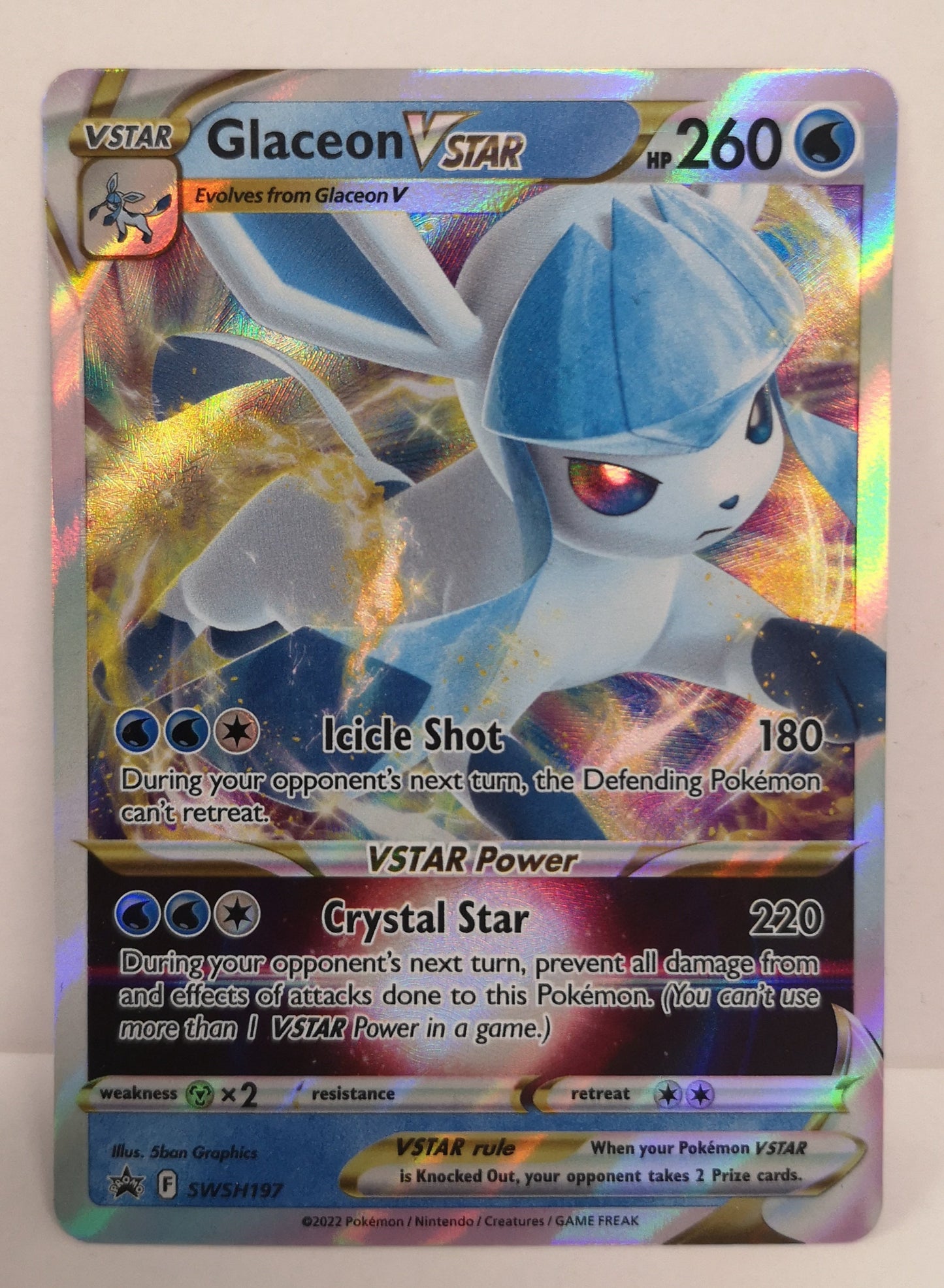 Pokemon Glaceon V Star SWSH197