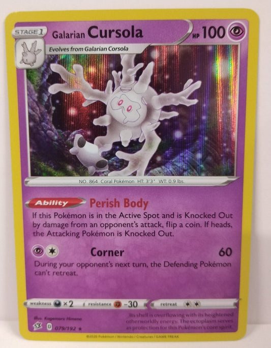 Pokemon Galarian Cursola Holo 079/192