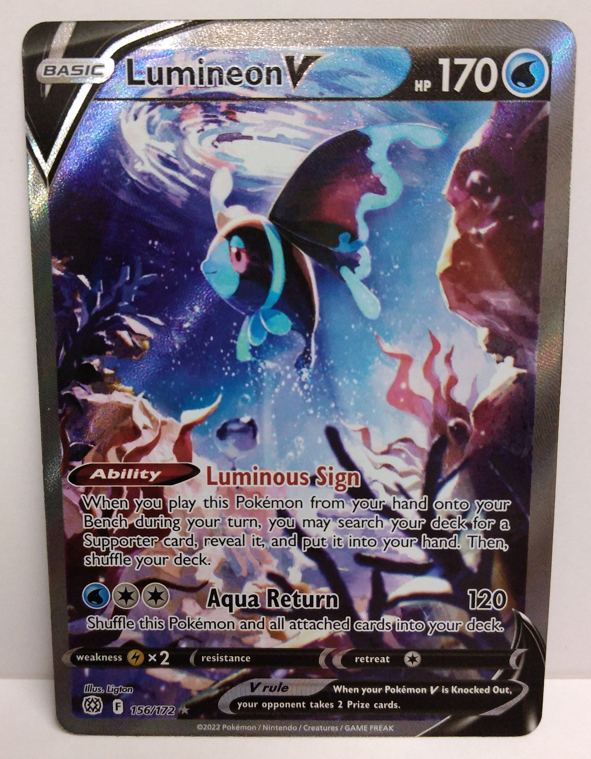 pokemon lumineon card Pokemon Lumineon V Alternate Full Art 156/172 – Unified Cards