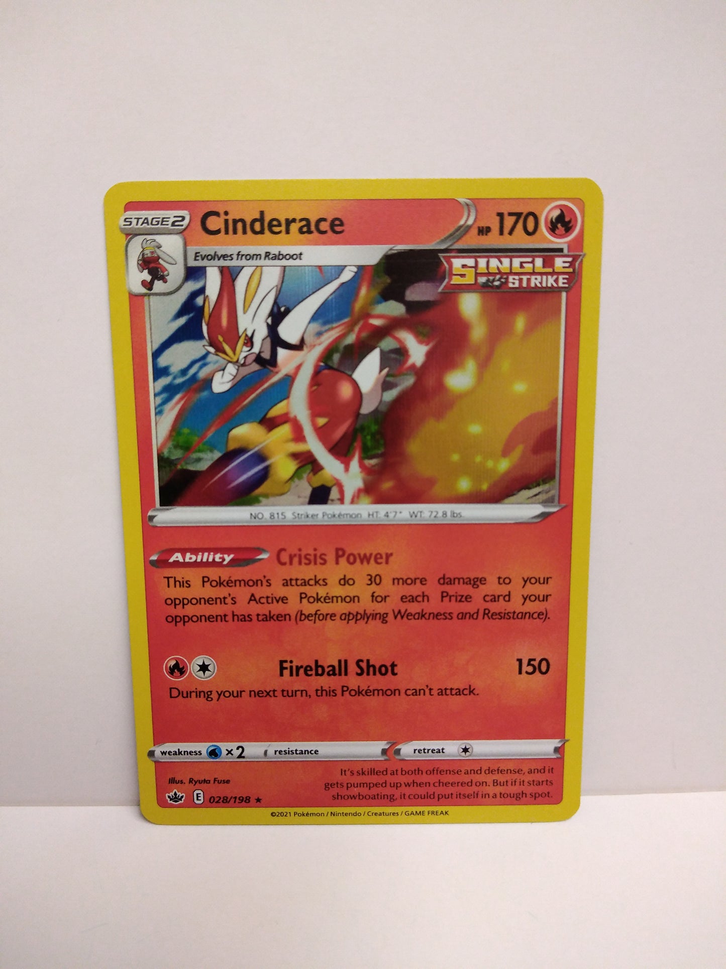 Pokemon Cinderace Holo 028/198