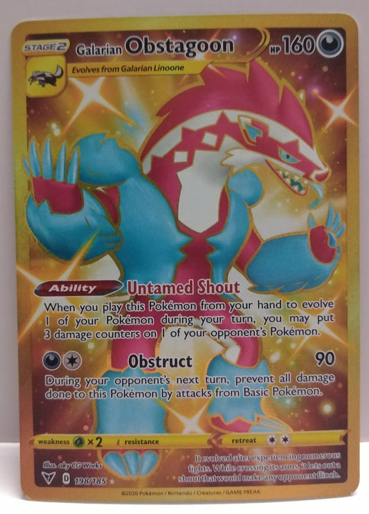 Pokemon Galarian Obstagoon 198/185