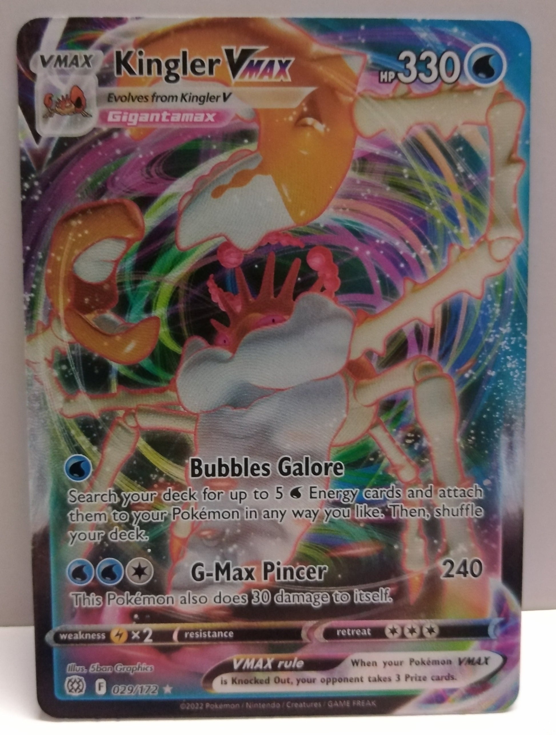 kingler vmax pokemon card Pokemon Kingler Vmax 029/172 – Unified Cards