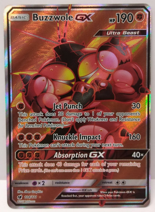 Pokemon Buzzwole GX 104/111