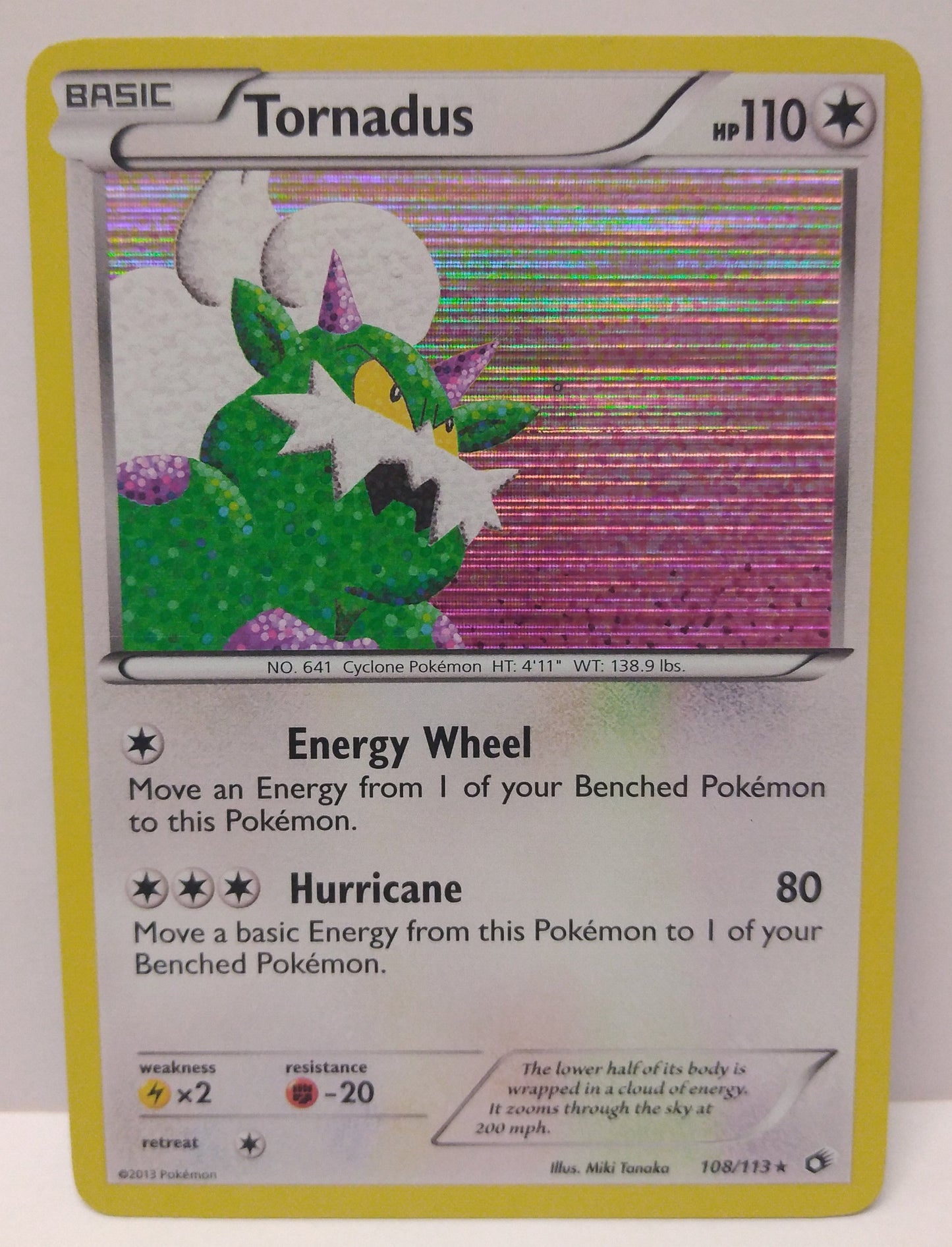 Pokemon Tornadus Holo 108/113