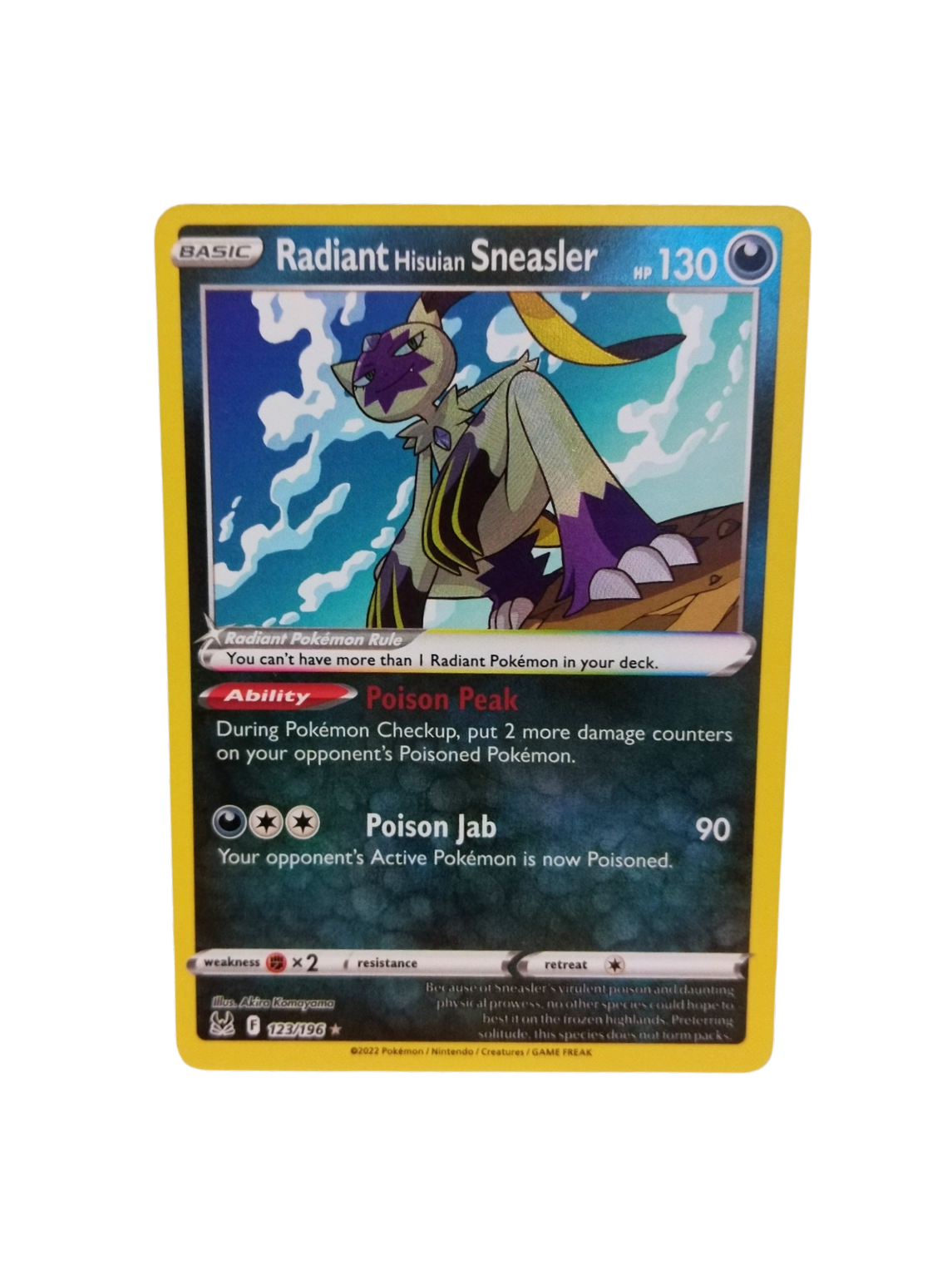 Pokemon Radiant Hisuian Sneasler 123/196