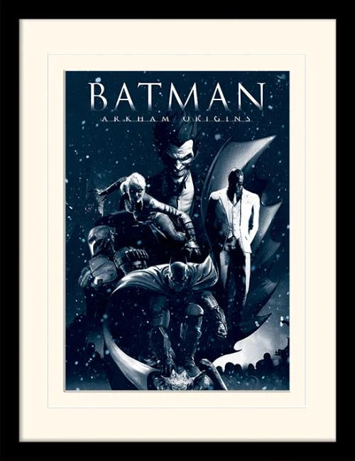 Batman Arkham Origins (Montage) 30 x 40cm Mounted & Framed Collector Print