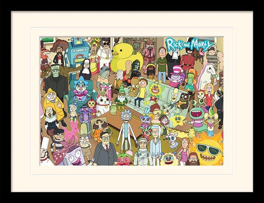Rick and Morty (Total Rickall) 30 x 40cm Mounted & Framed Collector Print