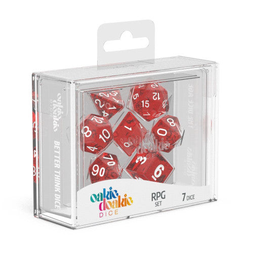 Oakie Doakie Dice RPG 7- Pack Red Speckled