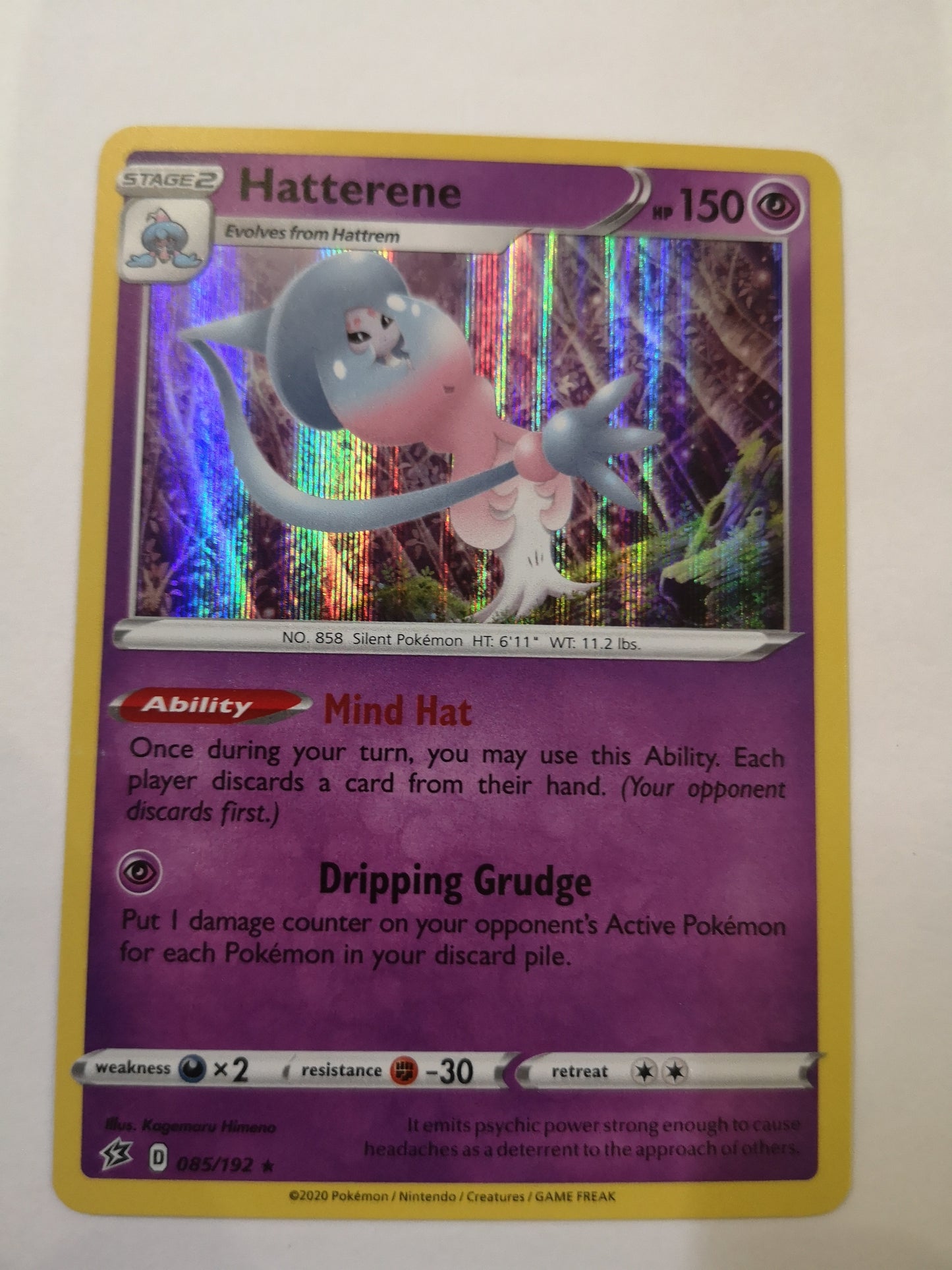 Pokemon Hatterene Holo 085/192