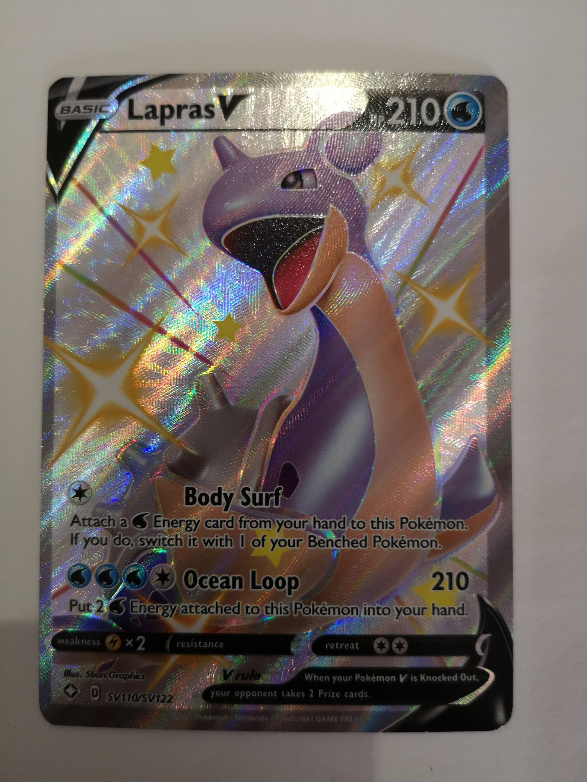 Pokemon Lapras V SV110/SV122 Unified Cards Pokemon Lapras V SV110/SV122 Unified Cards
